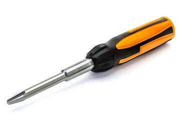 Fototapeta premium Orange screwdriver isolated on white background.
