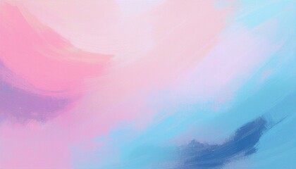 Abstract pastel color stain brushstroke background banner illustration - Pink blue art oil and acrylic smear blot canvas painting wall texture pattern (Generative Ai)