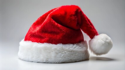 Santa Claus red hat isolated on white background