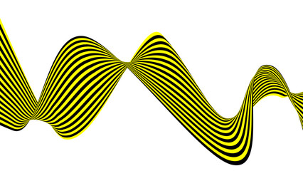 black and white wavy stripes banner.