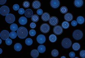 microscopic swirls of bluegreen algae
