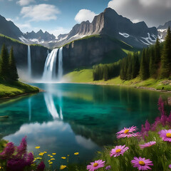 lake in the mountains