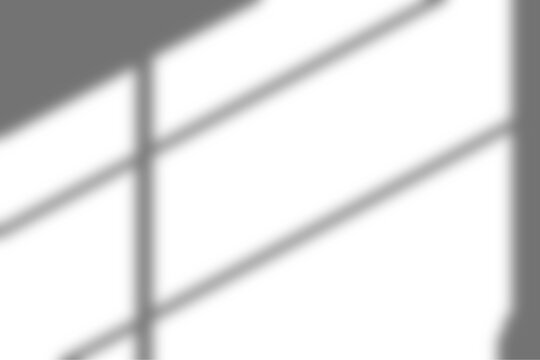 Realistic shadow from window on transparent background. Blurred shadow effect overlay. Shadow light effects. Isolated shadow for advertisements, cards, product presentation, backdrop, Design elements 