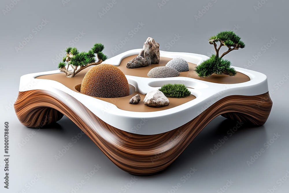 Poster interactive 3d model of a sensory learning table, where children can touch, feel, and explore differ