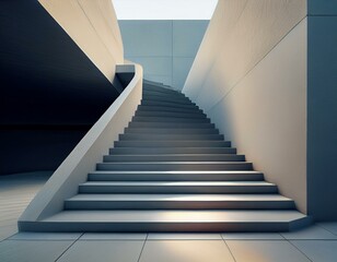 Obraz premium Stairway cement architecture modern design