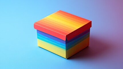Colorful rainbow box