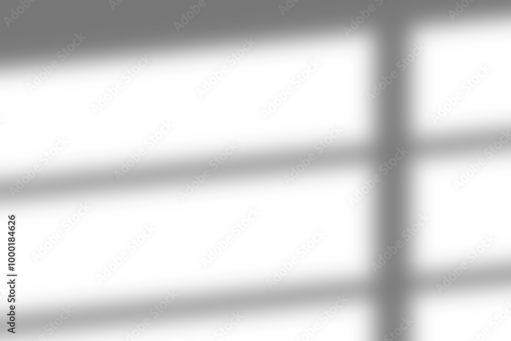 Wall mural transparent shadow effects from window isolated on transparent background png