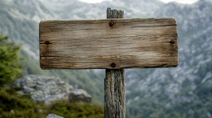 Empty wooden sign