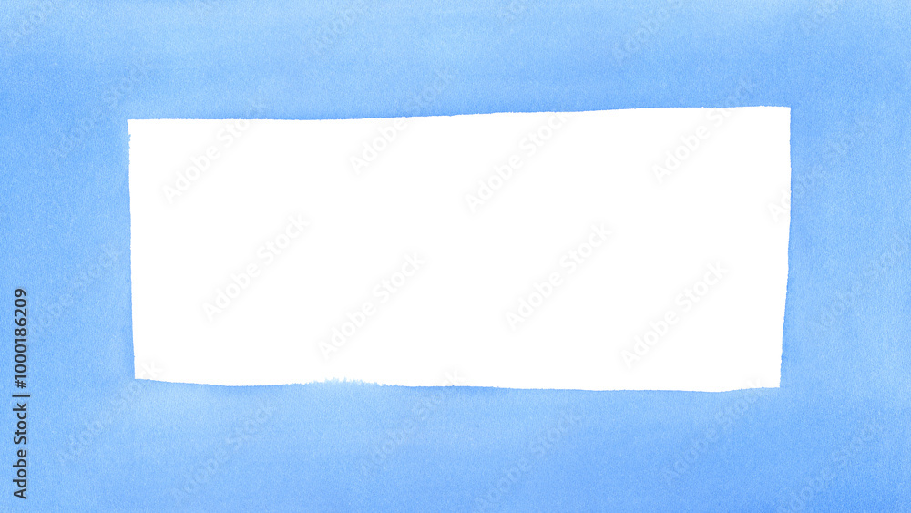 Aufkleber Blue azure turquoise abstract watercolor frame background for textures frame backgrounds and web banners design with copy space for text