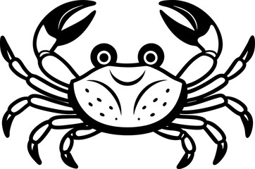 cartoon crab vector silhouette art