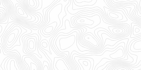 	
Vector topographic white wave line geography landscape Topo contour map on background. Geographic mountain relief diagram line wave carve pattern. Topographic world map texture.