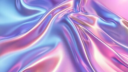 Holographic chrome gradient waves abstract background 