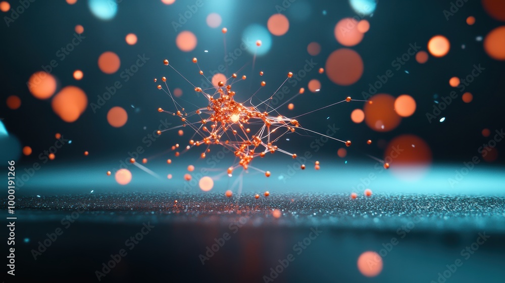 Aufkleber a holographic projection displaying a complex network of information, representing a strategy that u