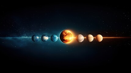 A time lapse animation showing the rotation of a planet on its axis, highlighting the day and night cycle.