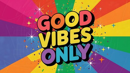 Good Vibes Only T-shirt Design Motivational Quote, Illustartion,Typography,Banner,Poster
