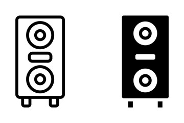 Speaker icon isolated on white background