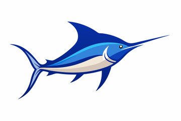 Obraz premium Blue marlin fish creative vector illustration