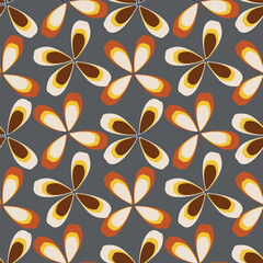 Beautiful pattern with flowers and leaf. Floral vector illustration.