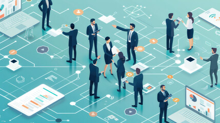 A visual of sales teams successfully closing B2B deals through targeted approaches, networking, and in-depth market research.