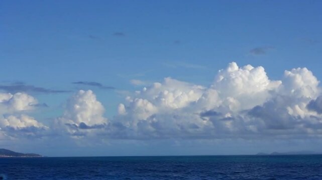 rolling clound over the sea