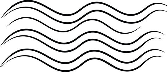 Vibrant Wavy Ocean Ripples Vector Illustration Perfect for Summer Themes
