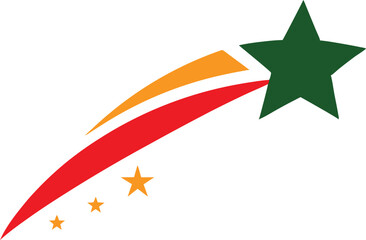 Celestial Journey of a Comet Vector Art in the Night Sky
