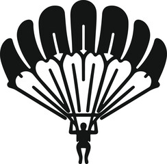 Stick Figure Parachute Icon