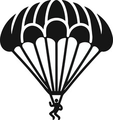 Stick Figure Parachute Icon