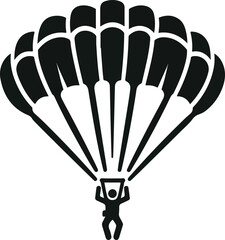 Stick Figure Parachute Icon