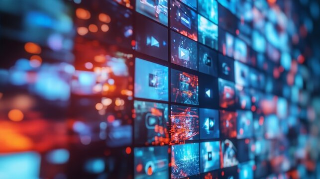 Social media marketing banner showcasing video channel content, ideal for promotions and engagement.