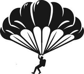 Stick Figure Parachute Icon
