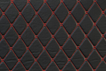 Textured carpet Pattern with Red Stitching Detail.