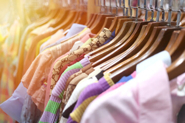 Colorful Dresses Hanging in a Retail Store Display