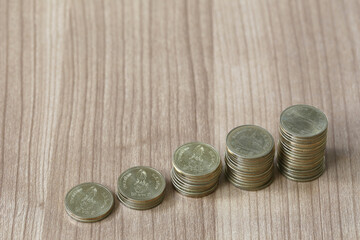 Stacked Coins Representing Savings and Growth