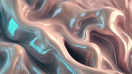 Obraz premium Abstract 3D Smoke With Holographic and Futuristic Touch Cream Color