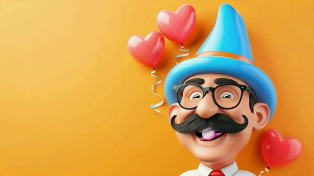 clown with balloons