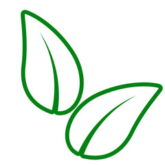 contour collection different green leaves of tree, plants, leaf and swirls branches. Stock vector icon, isolated white background. Element for ecographic, natural design, vegan logo, bio labels