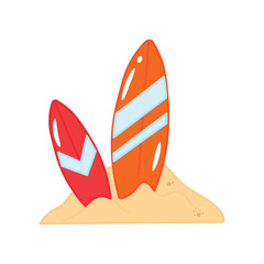 surfing boards illustration