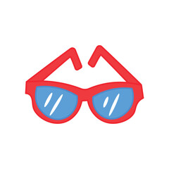 cute sunglasses doodle icon