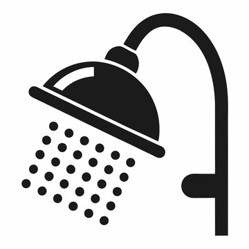 recommend clip art: Shower head silhouette vector illustration