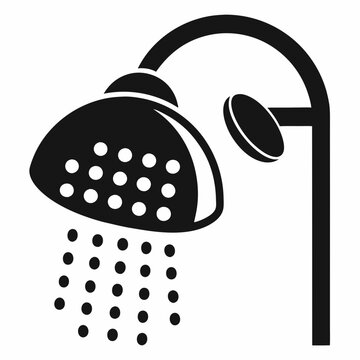 recommend clip art: Shower head silhouette vector illustration