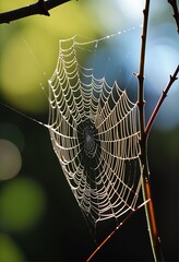 spiderweb on a branch