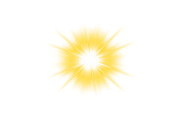 Lens flare light effect isolated on transparent background. Gold glowing star light with sparkle rays. Sun, Sparkling magic light. flash light. light sparkle, starburst. sunlight. Shine design element