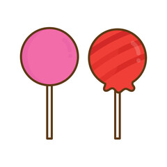 lollipops on white background