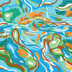 Naklejka premium Abstract hand drawn background