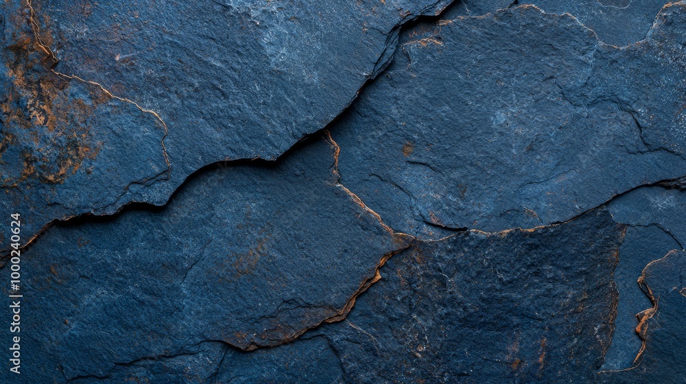 Canvas Prints  A tight shot of a rock's fractured center, sporting a yellow line