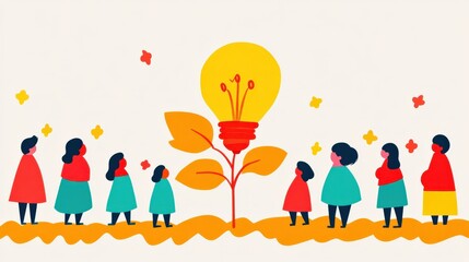 Fototapeta premium Corporate culture and employee value: fostering innovation and growth in the workplace