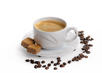 cup cofee isolated on white