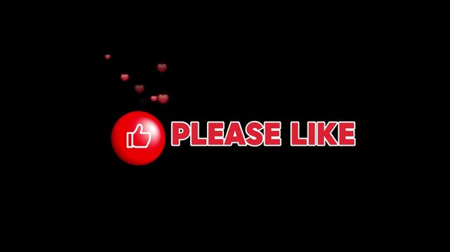 Please like text animation with motion graphic clip template. HD resolution with hyper realistic 4K Background.	