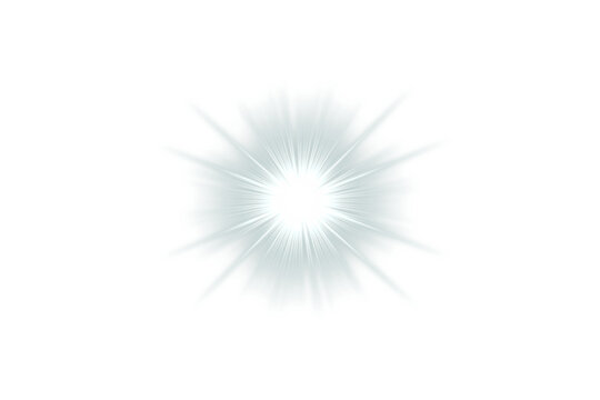 White light flare Sparkle star on transparent background. White light beam shine effect. Light star glare shiny sparkle. Starburst. Flash light effects overlays. Festive decoration design elements